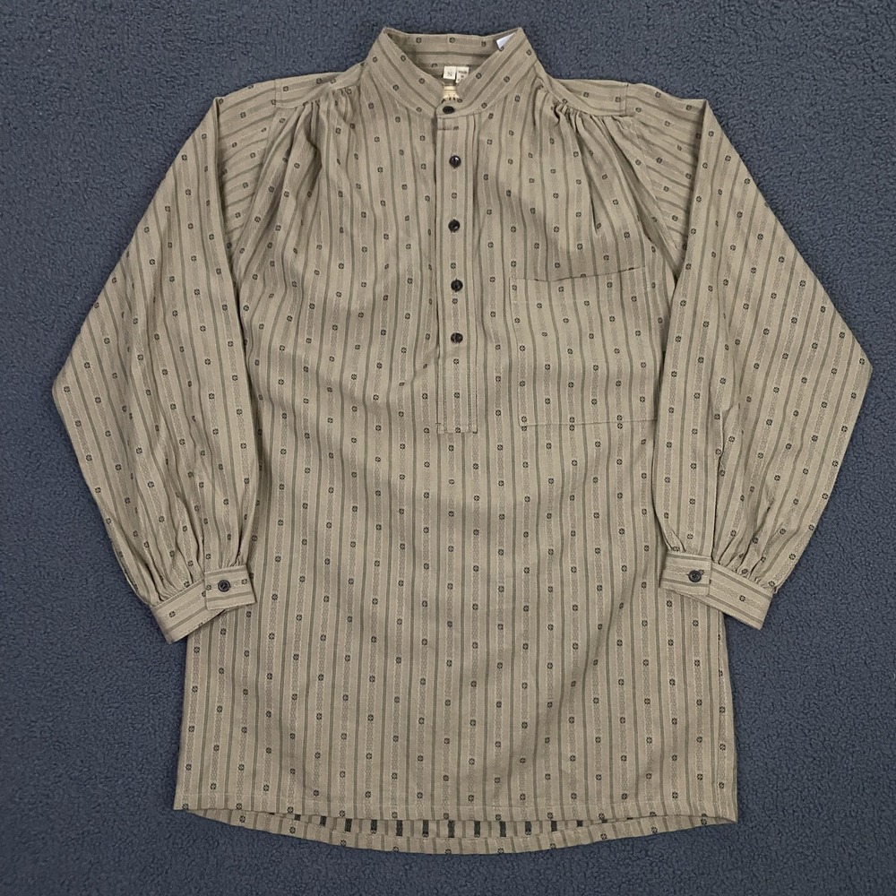 Wah Maker Shirt Mens Small Frontier Pioneer Costume Pullover Band Collar Western